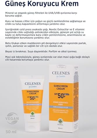 by Sweden Herbal Güneş Kremi Kuru Ve Hassas Ciltler SPF 50+ 50ml, 5160155