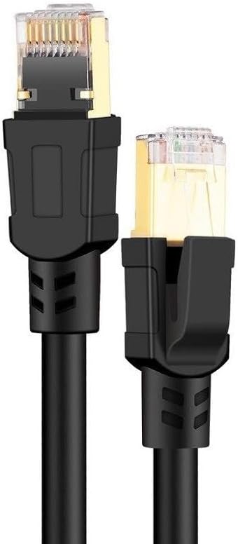 Tkz 1352 Cat8 0.5 Metre 40Gbps S/Ftp 2000MHz Yüksek Hızlı 26 AWG kablo, S/Ftp Esnek Korumalı Bükümlü Çift 25/40 Gb/sn RJ45 8P8C Altın Kaplama Cat8 İnternet Kablosu (0.5 METRE CAT8 1352)