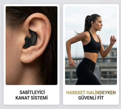 Siyah 3'lü Silikon Kulaklık Süngeri - S-M-L