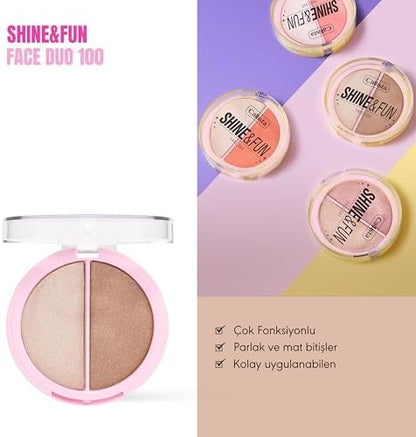Callista & Fun Face Duo 100 Sparkle Crew Allık & Aydınlatıcı Paleti