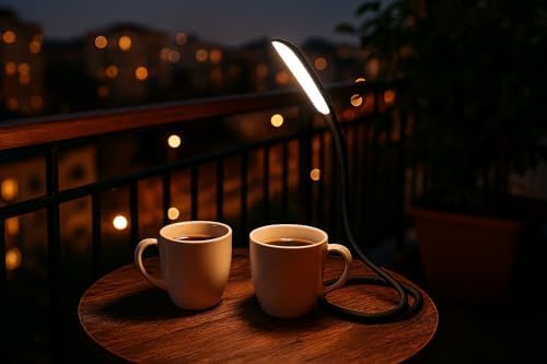 USB LED Masa Lambası – 14 Ledli, 3 Kademeli Dokunmatik Işık, Esnek Boyunlu Kitap Okuma & Çalışma Lambası