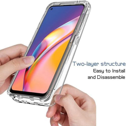 ile uyumlu Şeffaf Clear Silikon Yüksek Kalite Darbeye Dayanıklı Şık Telefon Kılıfı (Oppo Reno 5 Lite)