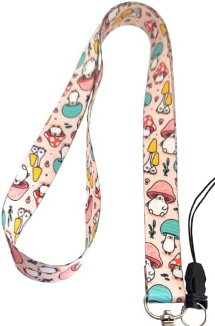 Mantar Desenli Boyun ipi Telefon Askısı Lanyard