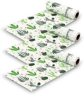 Masa ve Aktivite Piknik Örtüsü Kullan At Sıvı Geçirmez 3 Rulo (Rulo içi:10 adet) KAKTÜS 100x120cm
