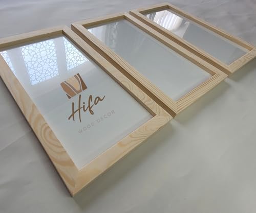 Ahşap Resim Çercevesi, Masif çerçeve,Doğal Ahsap Rengi ile Fotograf, Resim Kolajları, Duvar Galerisi Dekoru Cercevesi (20x25)
