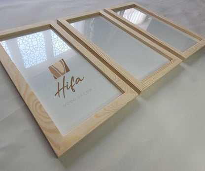 Ahşap Resim Çercevesi, Masif çerçeve,Doğal Ahsap Rengi ile Fotograf, Resim Kolajları, Duvar Galerisi Dekoru Cercevesi (20x25)