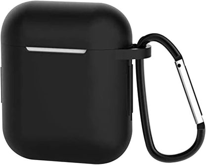 Apple AirPods 2/1 Nesil Uyumlu Kılıf Silicone Fit (Silikon) Black