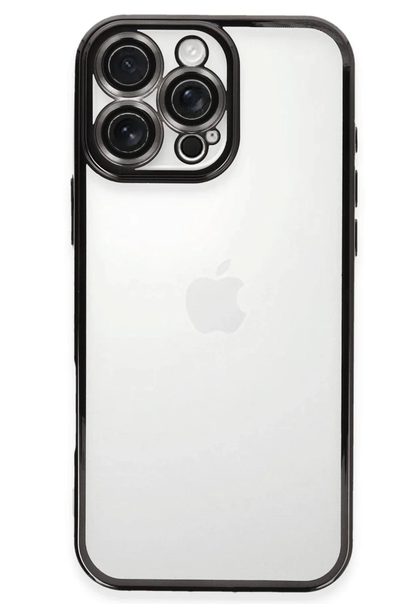 Apple iPhone 16 Pro Kılıf Razer Lensli Silikon - Siyah
