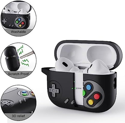 Airpods 3.Nesil ile uyumlu Kulaklık Kılıfı Yumuşak Soft Dokunuş Retro Görünümlü Nint-endo