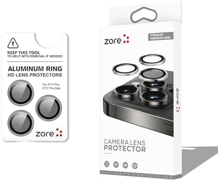 Senon Apple iPhone 17 Pro Max İçin Zore CL-12 Premium Safir Parmak İzi Bırakmayan Anti-Reflective Kamera Lens Koruyucu (Titanyum-Gri)