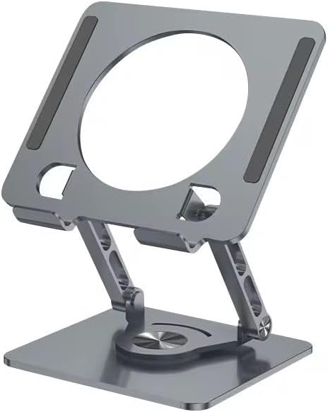 360 Derece Dönebilir Laptop ve Tablet Standı – Paslanmaz Çelik, Ayarlanabilir Yükseklik, Katlanabilir Masaüstü Bilgisayar Standı, iPad ve MacBook Uyumlu Ergonomik Raf-Dizüstü Pc (Tablet Standı)