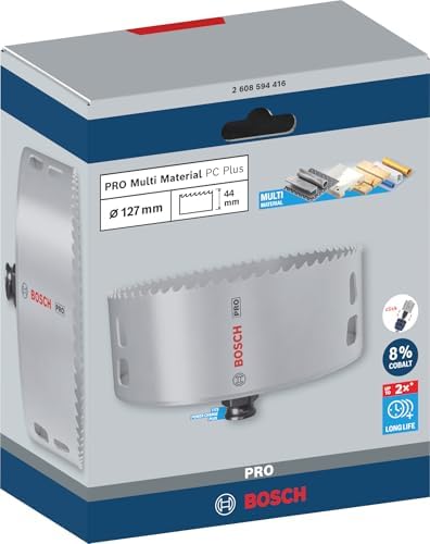 1 x PRO Multi Material Power Change Plus Hole Testere (Softwood, Drywall, Ø 127 mm, Professional Accessory Rotary Drill/Drivers)