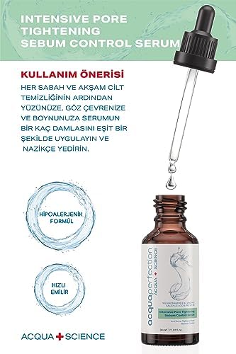 Acqua Perfection Sivilce Önleyici, Siyah Nokta ve Gözenek Karşıtı Arındırıcı Cilt Bariyeri Güçlendirici Bakım Serumu (%5 Niacinamide +%1 Zinc) 30ml, Akneli, Yağlı Ciltler için Sebum Dengeleyici