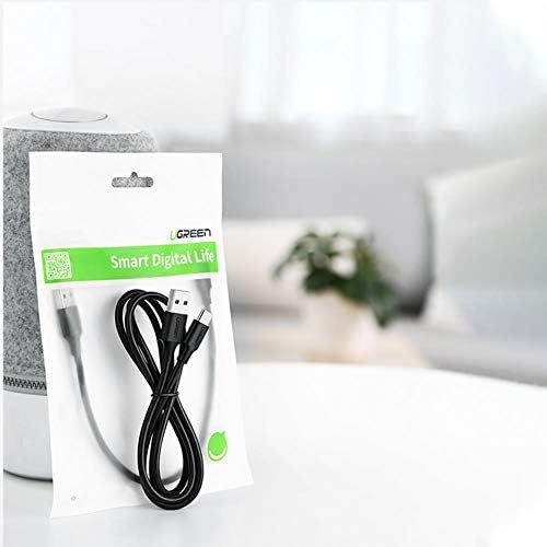 2.0 A USB-A & USB-C & Şarj ve Data Kablosu, 50 Santimetre, Siyah, 60115