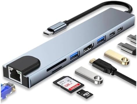 ÇOK FONKSİYONLU 4K HD HDMİ VGA RJ45 PD USB TYPE C SD TF HAFIZA KARTI HUB ÇEŞİTLERİ HER İHTİYACI GİDERECEK ÇEŞİT MEVCUTTUR (4K HD HDMİ VGA RJ45 PD USB TYPE C SD TF HAFIZA KARTI ÇOKLU HUB 04)