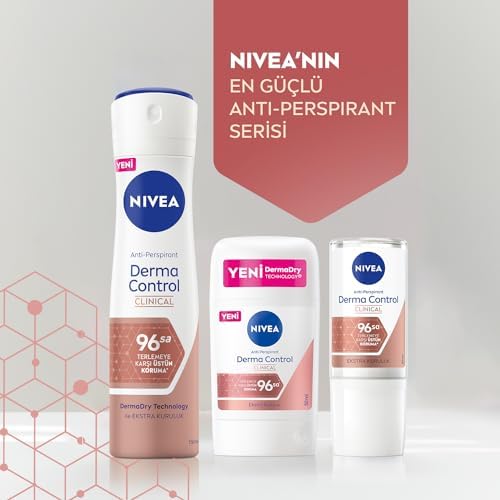 Control Clinical Kadın Sprey Deodorant 150ml,96 Saat Üstün Koruma,DermaDry Technology ile Ekstra Kuruluk