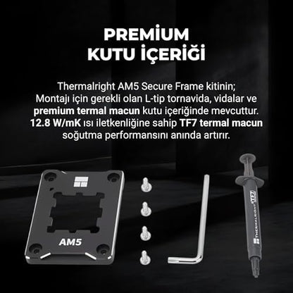 AMD AM5 Soket Güçlendirme Montaj Kiti TF7 Termal Macun Dahil Siyah ASF AM5