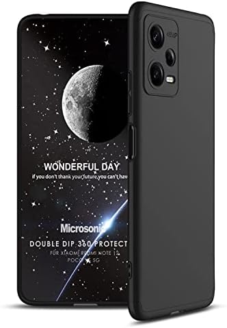 Xiaomi Redmi Note 12 için Kılıf Double Dip 360 Protective Siyah [Redmi Note 12 ile Uyumlu Kılıf - Siyah]