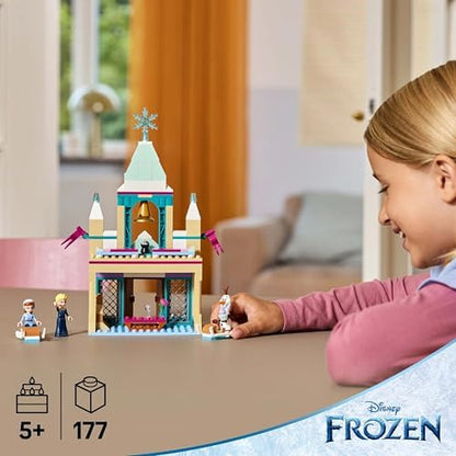 ǀ Frozen Arendelle Karlar Ülkesi Şatosu 43265-5 Yaş ve Üzeri Çocuklar için Mini Elsa Bebek İçeren Oyuncak Yapım Seti, Doğum Günü Hediyesi (177 Parça)