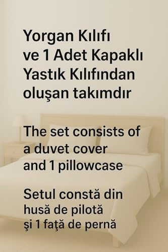 Ezgi Tek Kişilik Düz Renk Bej Nevresim + 1 Adet Yastık Kılıfı, crsfnevrsmtek