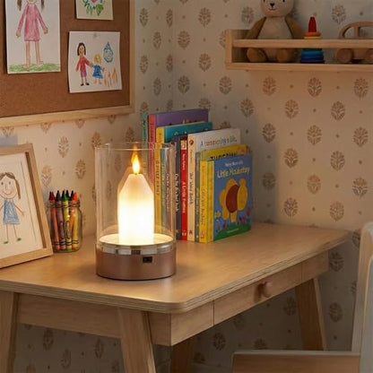 Hareket Sensörlü, Dim Edilebilir, Mum Efektli Günışığı Rengi Şarjlı Masa Lambası Cata, CT-8432