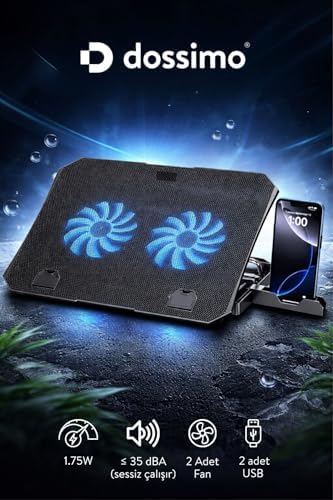 Nitro 2 Fanlı Işıklı Telefon Tutuculu USB Çoklayıcı Notebook Soğutucu Standı S22