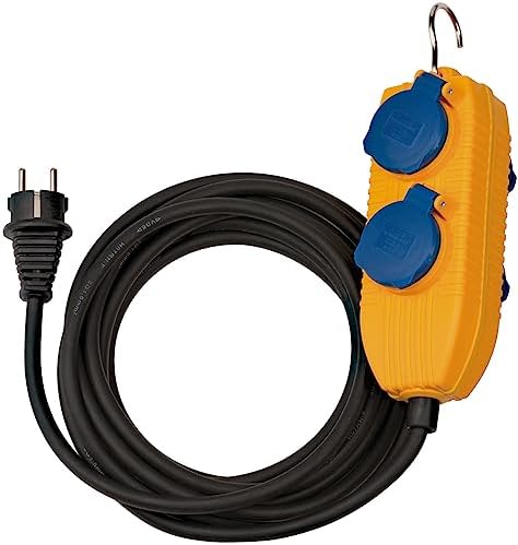 Brennenstuhl 1151740010 Baustellenkabel IP54 PowerBlock 10 m H07RN-F3G1,5, siyah