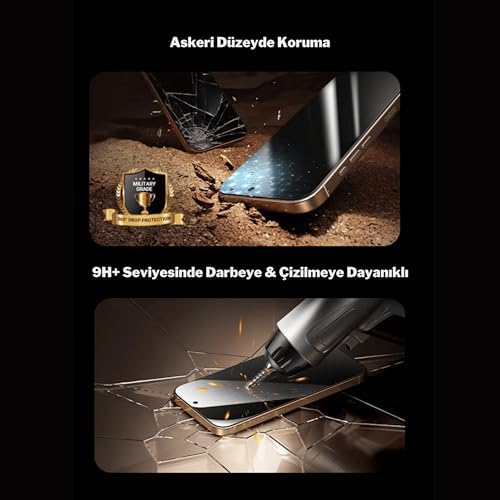 Tam Kaplayan Parmak İzi Bırakmayan Safir Ekran Koruyucu Cam, iPhone 13 İle Uyumlu