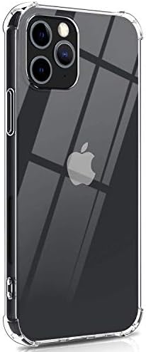 Apple iPhone 12 Pro için Kılıf Shock Absorbing Şeffaf [iPhone 12 Pro ile Uyumlu Kılıf - Şeffaf]