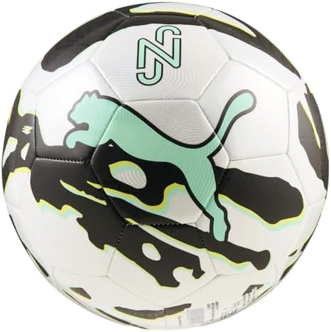 NEYMAR JR Graphic ball Unisex Yetişkin Top, PUMA White-Black-Lux Lime, 5