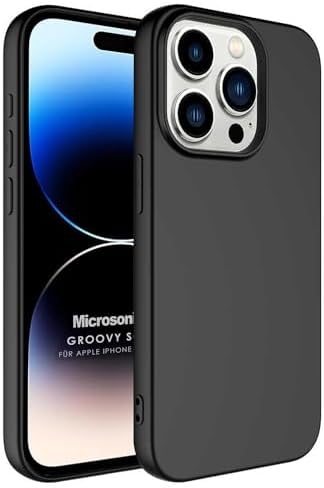 Kılıf Apple iPhone 15 Pro Max için Groovy Soft Siyah [iPhone 15 Pro Max ile Uyumlu Kılıf - Siyah]