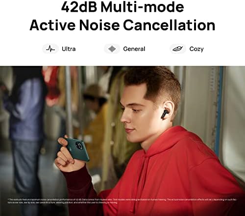 FreeBuds 5i kablosuz kulaklık – uzun pil ömrü ile gürültü azaltma – Bluetooth ve su geçirmez kulak içi kulaklık, Hi-Res ses sertifikalı, Nebula Black