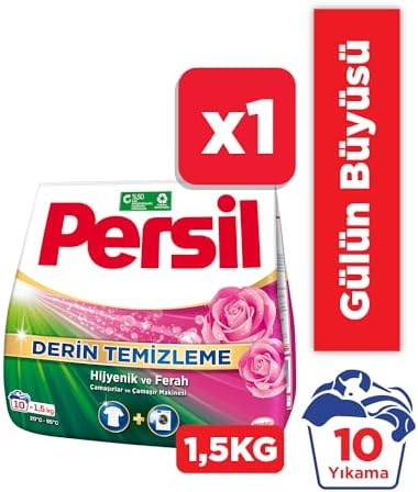 Toz Çamaşır Deterjanı 1,5 kg 10 Yıkama Gülün Büyüsü, Gülün Büyüsü 1.5kg