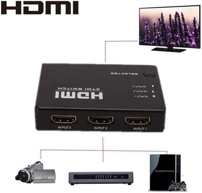3 Port Hdmi Switch Çoklayıcı Çoğaltıcı Kumandalı