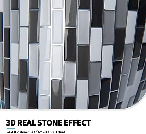 ART3D tabakalar ve çıkartma Backsplashes fayans Vinyl mutfak duvar Stikers, 6 adet, vinil, A 01, 12in x 12in