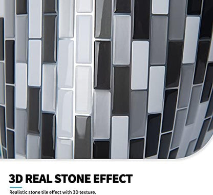 ART3D tabakalar ve çıkartma Backsplashes fayans Vinyl mutfak duvar Stikers, 6 adet, vinil, A 01, 12in x 12in