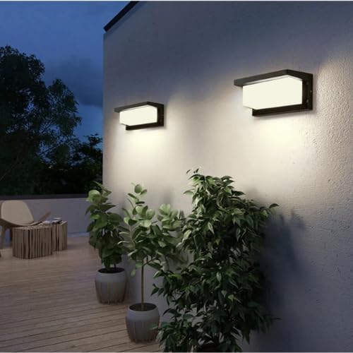 Bahçe Aydınlatması Led Işık 12w Led Aydınlatma Zita Ultra Şapkalı Bahçe Duvar Aplik Su Geçirmez (Beyaz Işık - 6500K)