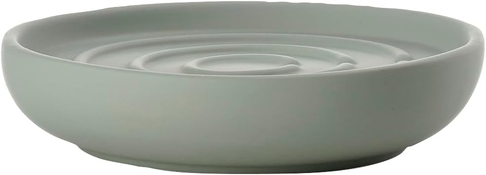 Zone Denmark Nova One Sabunluk, Sabunluk, Porselen Sabunluk, Soft Touch Kaplama, Çap 11 cm, Yükseklik 2,5 cm, Matcha Yeşili