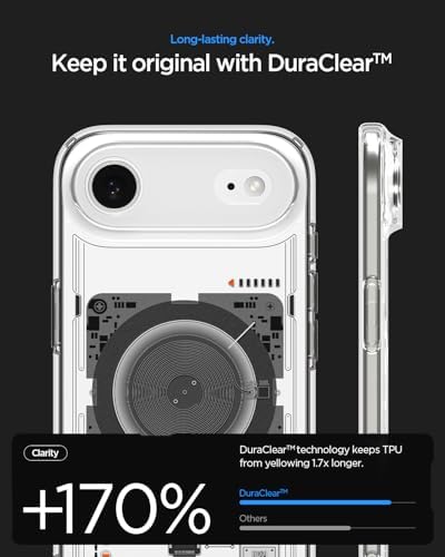 Air ile Uyumlu ince MagSafe Kılıf Ultra Hybrid Sararmaya Dayanıklı DuraClear™ Hava Kanalı Teknolojisi™ Askeri Sınıf Koruma MagFit Neo One Tasarım Kapak - ACS10059