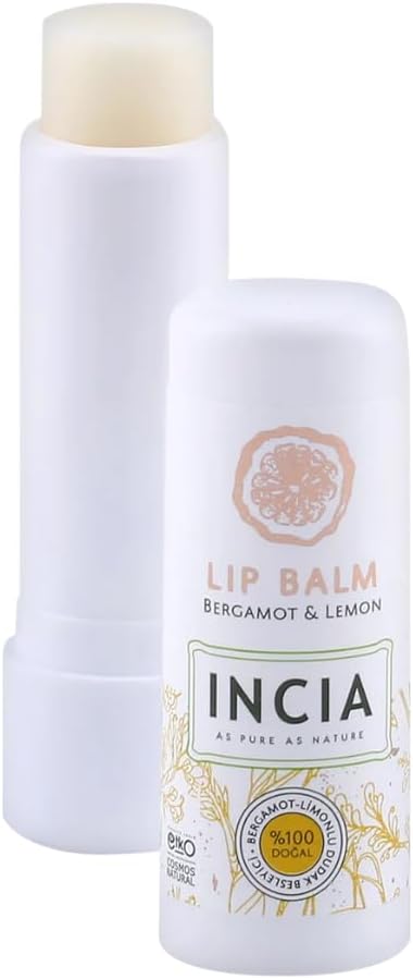 %100 Doğal Dudak Besleyici Bergamot & Limon Bitkisel Nemlendirici Dudak Bakım Kremi 6 G