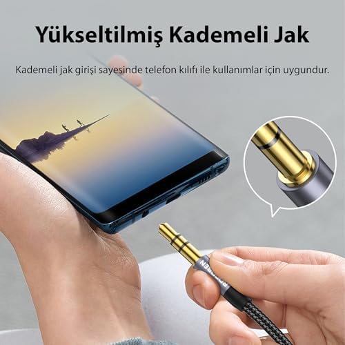 3.5mm Hi-Fi TRS AUX Ses Kablosu 2 Metre