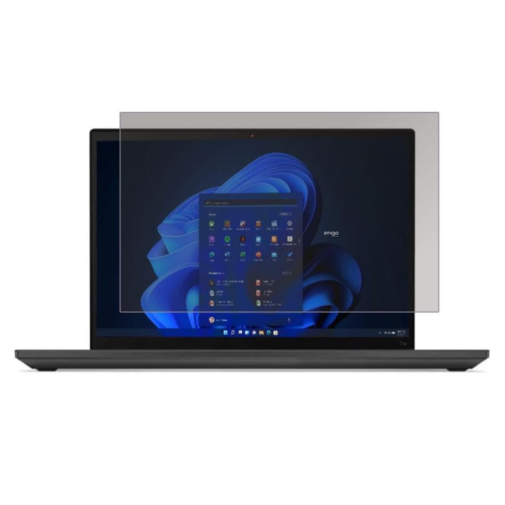 Engo Lenovo Thinkpad L13 Gen 3 13.3 İnç İle Uyumlu Hayalet Ekran Koruyucu Notebook, Yandan Görünmeyen Anti-Spy Gizlilik (Privacy) Laptop Koruması, 9H Temperli Nano Kırılmaz Esnek Cam