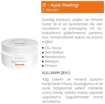 VOOP El & Ayak Onarıcı Ve Besleyici Bakım Kremi 300 gr | Manikür Pedikür Peeling