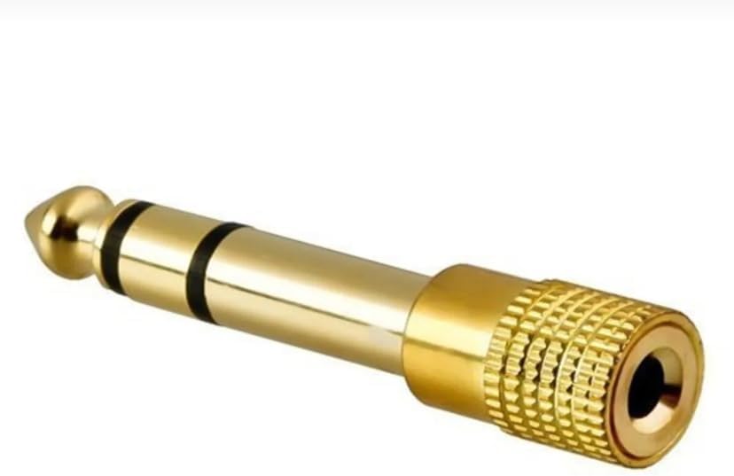 Kablo Jak Dönüştürücü - Jack Çevirici erkek 6.5mm - dişi 3.5mm Siyah Jack Fiş jack Çevirici Stereo