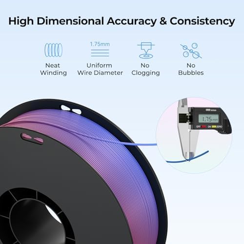 Resmi Creality Upgrade Ender 3D Yazıcı Filamenti, Siyah PLA+ Filamenti 1,75 mm, 1 kg Makara (1,0 kg), Doğruluk + - 0,02 mm, 3D Baskı Filamenti, Güçlü Dayanıklılık, Vakumlu Ambalaj, Çevre Dostu