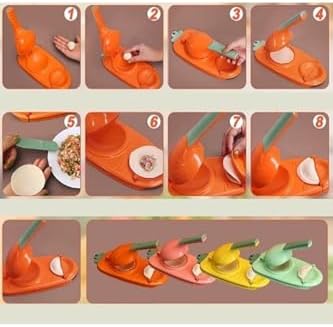 2'si 1 Arada Pratik Mantı ve Börek Kalıbı - Ravioli Hamur Presi ve Şekillendirici Aparat, Manuel Kolay Hamur Açma ve Kapatma Makinesi, Mutfak Hamur İşleri Seti