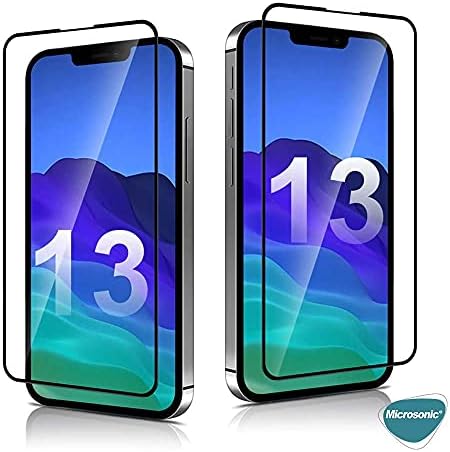 Apple iPhone 13 Tam Kaplayan Temperli Cam Ekran Koruyucu Siyah
