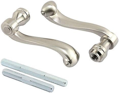 Defender Security E 2663 Fransız Kolonyal Kapı Kolları, Ağır Döküm Tasarımı, Saten Nikel Kaplama, 1/4" Tahrik Sistemi Kullanır, (1 set)