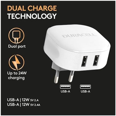 24W Telefon/Tablet Şarj Başlığı 2xusb 2X5V/2.4A - Beyaz