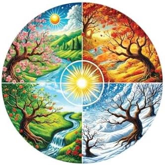 Dört Mevsim Çarkı 570 Parça Round Puzzle